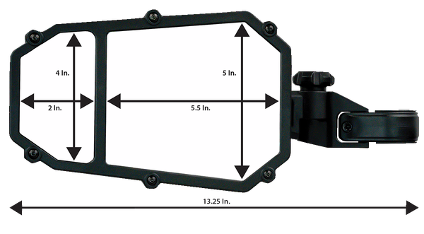 Side View Mirror With Blind Spot Black-4