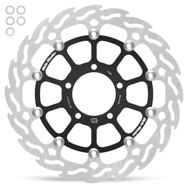 Flame Series Floating Rotor Black, Silver-1