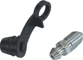 Bleeding screw with cap