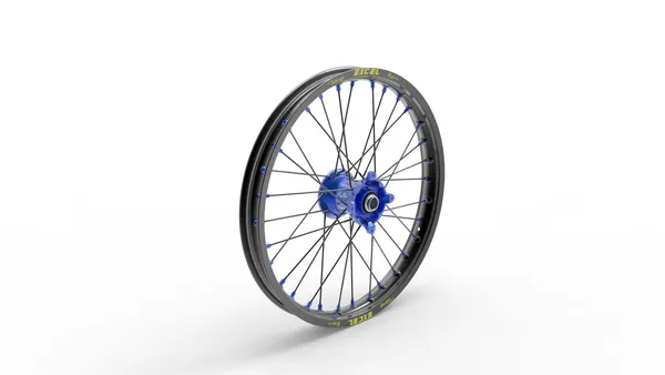 Elite Mx-en Wheel, Black Spokes Blue, Silver-0