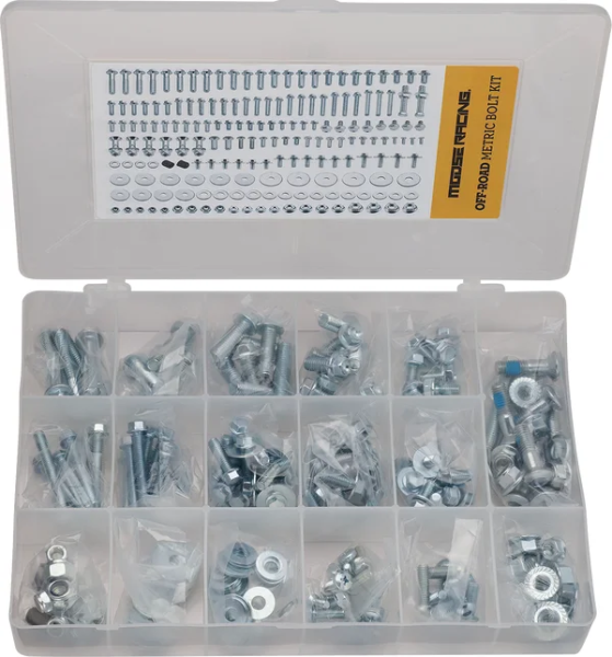 MOOSE RACING M1 Metric Bolt Kit Gray, 4, nordicamoto.ro