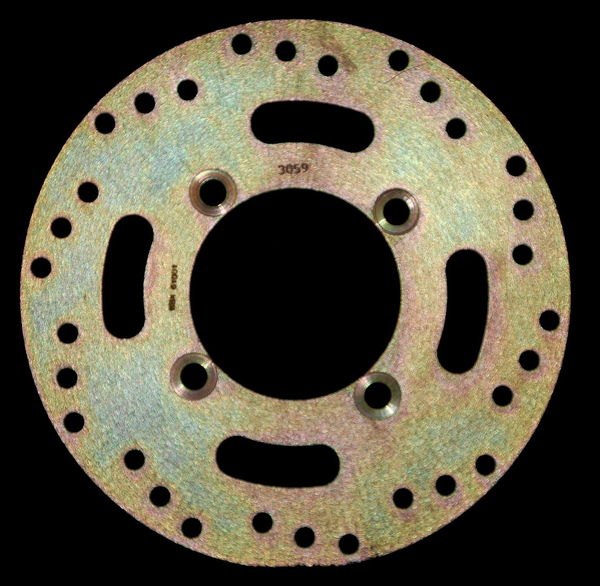 Round Hpsr Solid Brake Rotor Gold, Stainless Steel, Zinc, 1, nordicamoto.ro