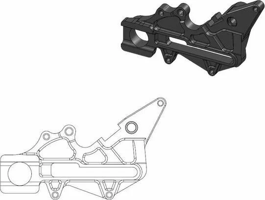 Suport de fixare pentru etrier OEM, negru, 1, nordicamoto.ro