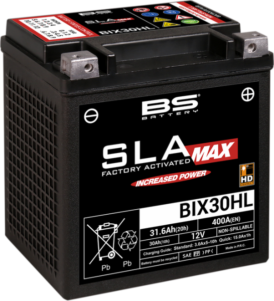 Sla Max Factory- Activated Agm Maintenance-free Battery Black