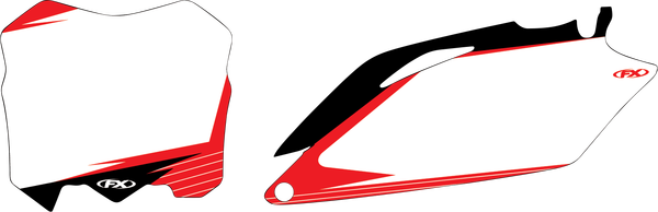 Pre-cut Graphic Number Plate Kit Red, 4, nordicamoto.ro