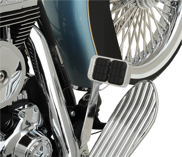 Chrome Brake Pedal Pad Silver, 1, nordicamoto.ro
