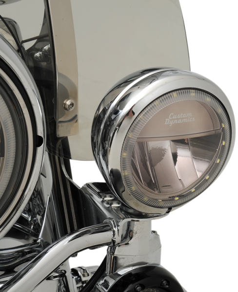 4½(r) Led Passing Lamps Black Chrome, 1, nordicamoto.ro