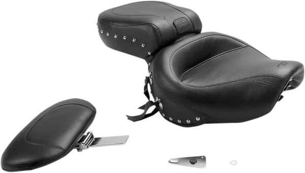 Wide Touring Seat With Driver Backrest Black, 1, nordicamoto.ro
