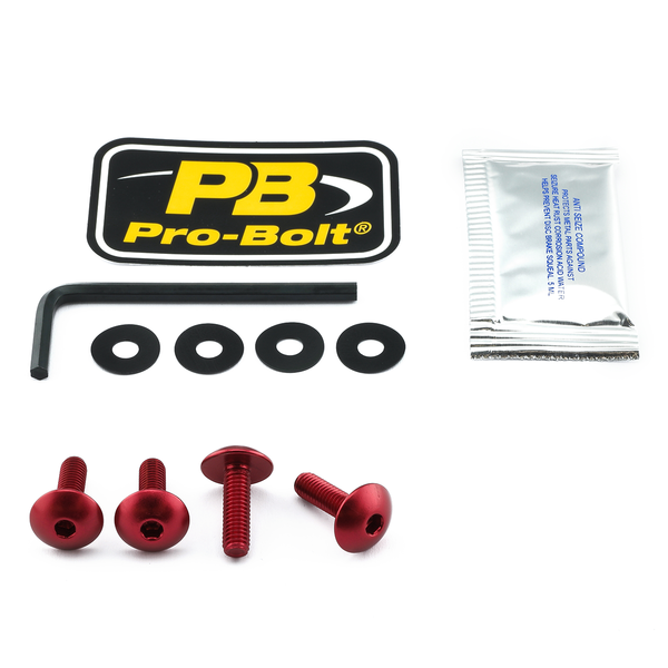 Screen Bolt Aluminium Red, 1, nordicamoto.ro
