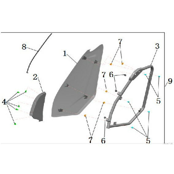 KIT EXTENSIE UȘĂ INFERIOARĂ UTV CFMOTO ZFORCE 950 / 950 HO / 950 HO EX / 1000, 6, nordicamoto.ro