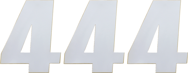 MOOSE RACING Vinyl Race Numbers White -0