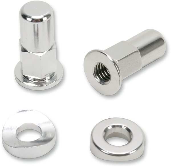 Rim Lock Tower Nut/spacer Set Silver, Anodized, 1, nordicamoto.ro