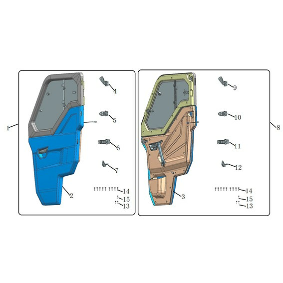 UȘĂ FAȚĂ DREAPTA UTV CFMOTO UFORCE 1000 – NEGRU, 4, nordicamoto.ro
