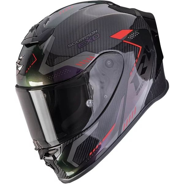 Casca integrala sport SCORPION EXO-R1 EVO CARBON AIR PROPEL S Negru/Rosu, 6, nordicamoto.ro