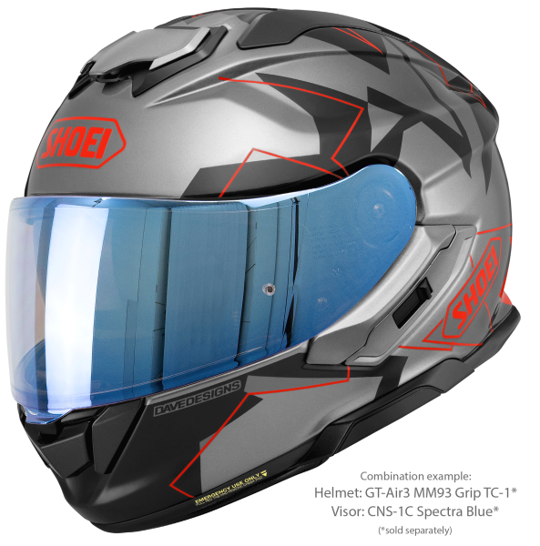 Casca integrala SHOEI GT-AIR3 MM93 COLLECTION GRIP TC-1 Gri/Rosu XXL-3