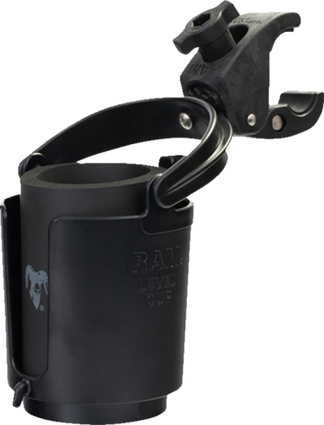 Ram® Tough-claw Mount With Level Cup Drink Holder Black-2