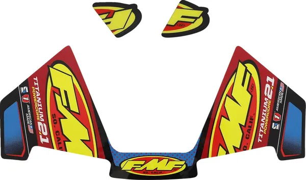 Fmf Exhaust Replacement Decal Blue, Red, Yellow