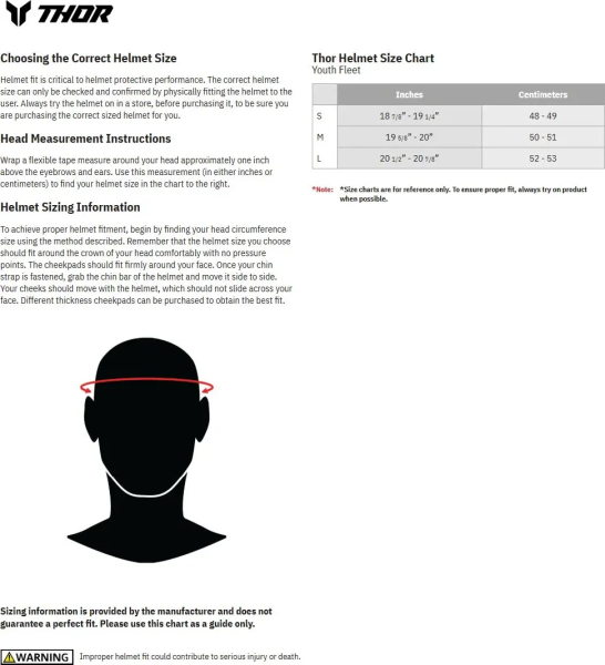 THOR Youth Fleet Whiteout Helmet White -1