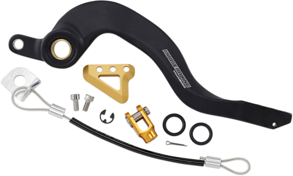 MOOSE RACING Brake Pedal Black, Gold -0