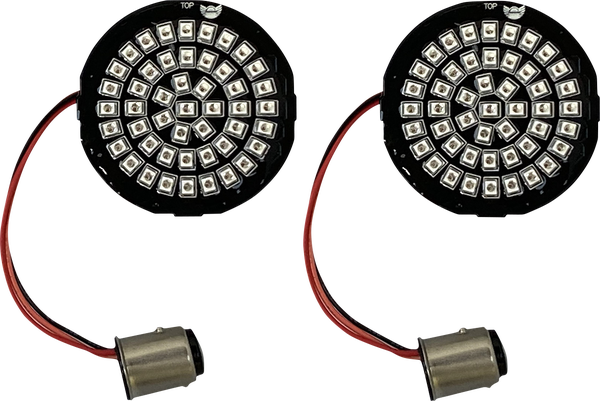 Genesis® 4 Red Ring Led Turn Signal Inserts Red, 2, nordicamoto.ro