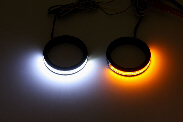 Wrap-arounds Led Turn Signals With Daytime Running Lights Chrome, 1, nordicamoto.ro