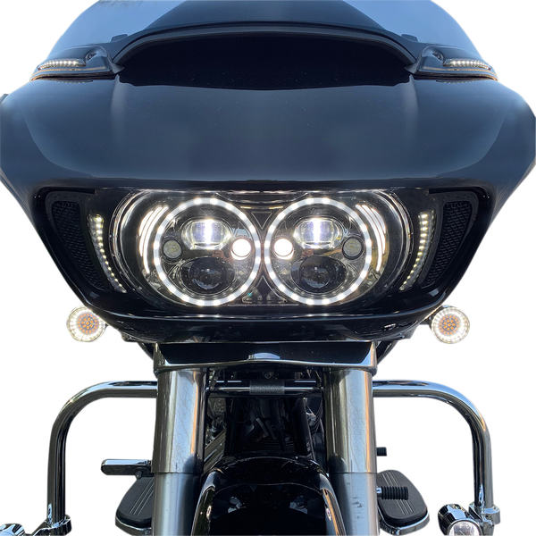 Front Dual Ring Turn Signal Inserts Amber, White, 3, nordicamoto.ro