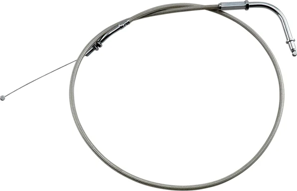 Cablu de accelerație/ralanti din oțel inoxidabil Armor Coat pentru motociclete cruiser, model Silver Standard, 1, nordicamoto.ro