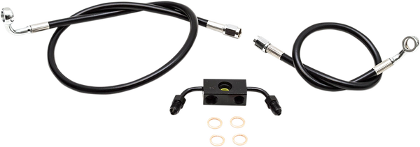 Black Braided Brake Line Kit Black Standard, 1, nordicamoto.ro