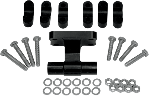 Universal Pivoting Handlebar Riser System Black, 1, nordicamoto.ro