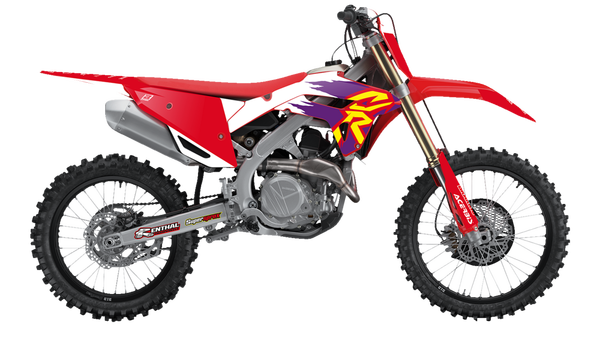 Graphic Kit Retro With Seat Cover White, Red, Purple, 2, nordicamoto.ro