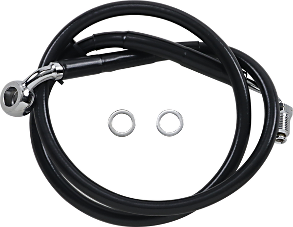 Extended Length Stainless Steel Brake Line Black, Vinyl Coated Oversize [+203 mm (8'')], 1, nordicamoto.ro