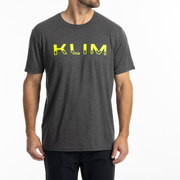 Tricou Klim Petrol Tri-blend Heathered Charcoal - Hi-Vis-6