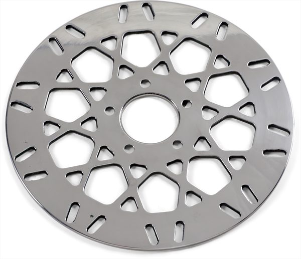 Front Brake Rotor Mesh Stainless Steel 11.8(r) Polished Stainless Steel, 1, nordicamoto.ro