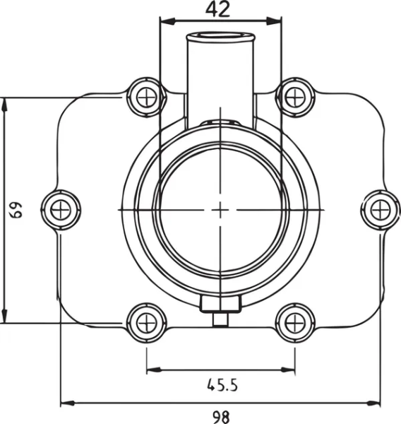 Carburetor Mounting Flange Black-0