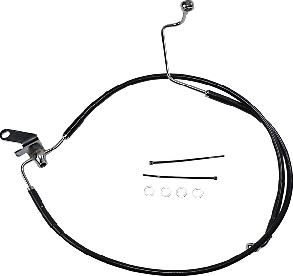 Extended Length Black Vinyl Brake Line Kit Black Oversize [+76 mm (3')], 1, nordicamoto.ro