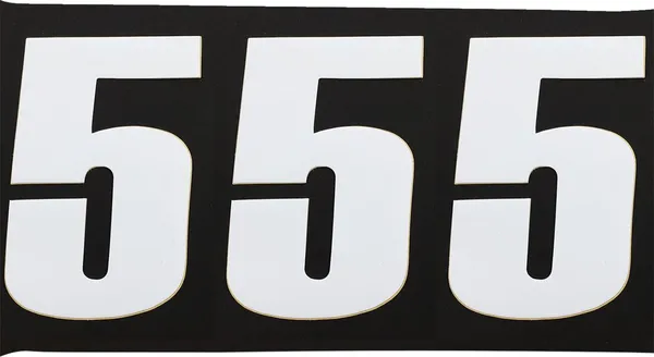 MOOSE RACING Vinyl Race Numbers White 
