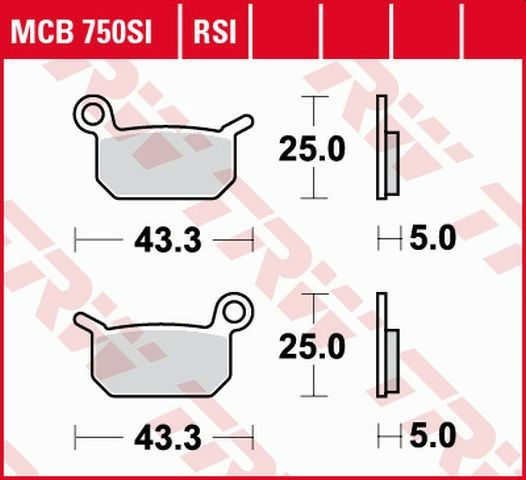 Placute frana fata/spate TRW Sinterizate OFFROAD KTM SXE -5 ELECTRIC '19- /SX 50 '09-/SX 65 '04-'08/HUSQVARNA EE-5 '19-/ CR 50 '06-/SM 50-'10-/ TC 50 '17-