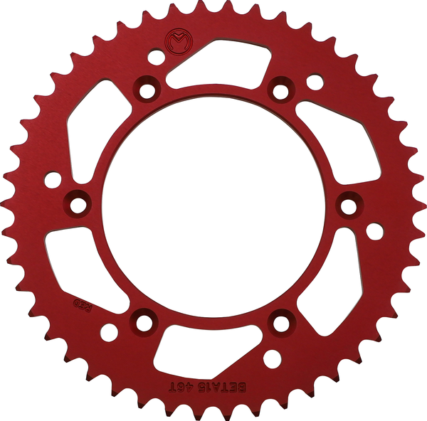 MOOSE RACING Rear Aluminum Sprocket Red -1