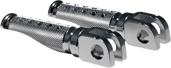 Slash-cut Style Footpegs Silver-1