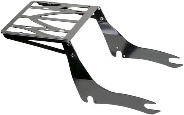 Luggage Rack Detachable Stainless Steel Black Matte Black, 1, nordicamoto.ro
