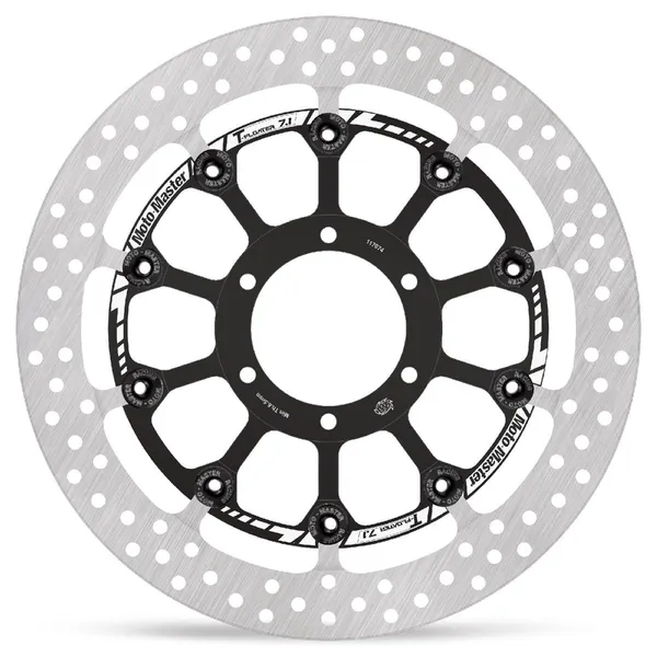 Halo Series Floating Rotor Black, Silver, Stainless Steel-1