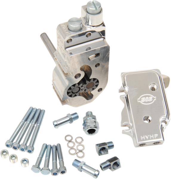 High Volume/high Pressure (hvhp) Polished Billet Oil Pump Silver, 1, nordicamoto.ro