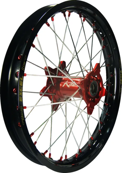 Elite Mx-en Wheel, Silver Spokes Black, Red, Silver-0