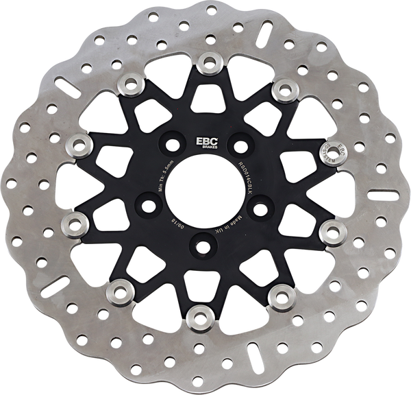 Custom Stainless Steel Rear Brake Rotor Black, Chrome, 1, nordicamoto.ro