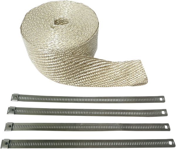 Fiberglass Exhaust Wrap Kit Silver, 1, nordicamoto.ro