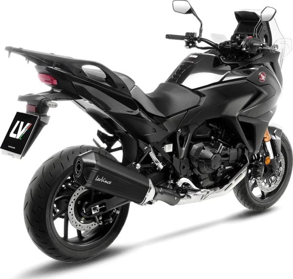 Tobă de eșapament LeoVince LV-12 R Black Edition Slip-On pentru Honda NT1100, 3, nordicamoto.ro