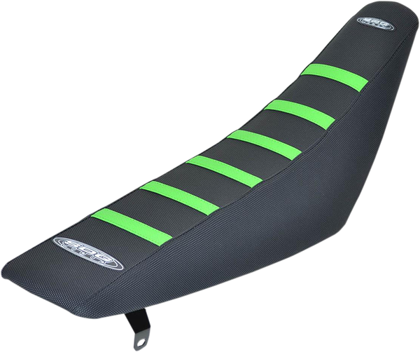 6-rib Gripper Seat Cover Black, Green, 1, nordicamoto.ro