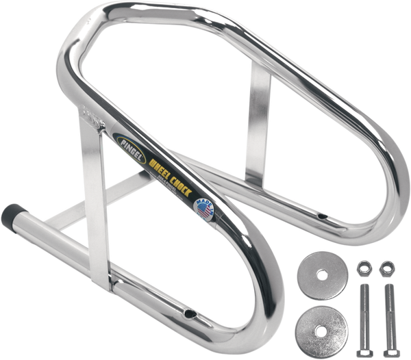 Permanent Wheel Chock Chrome, 1, nordicamoto.ro