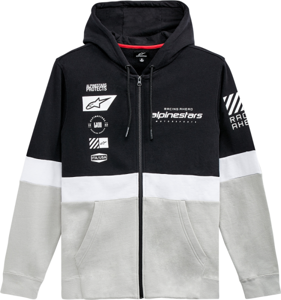 Hood Zip Positio Bk/wt S Black, White S, 1, nordicamoto.ro