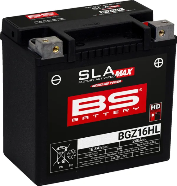 Sla Max Factory- Activated Agm Maintenance-free Battery Black -1